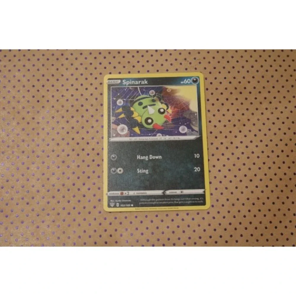 spinarak pokemon card Spinarak (043/072) [Sword & Shield: Shining Fates] Heavily Played Reverse Holofoil